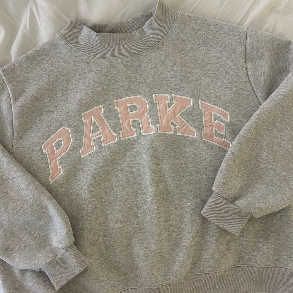 Parke Grey and Pink Mockneck